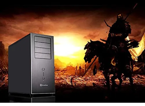 SilverStone Temjin TJ04B-E Midi Tower Arvutikorpus — lähivaade detailidele