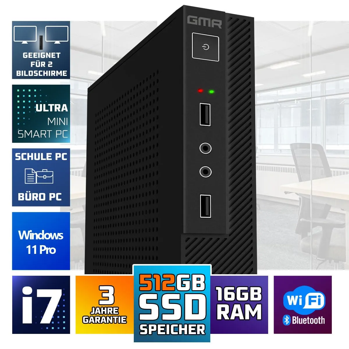 GMR Ultra Smart Mini i7 Office PC – Kompaktne ja Võimas — lähivaade detailidele