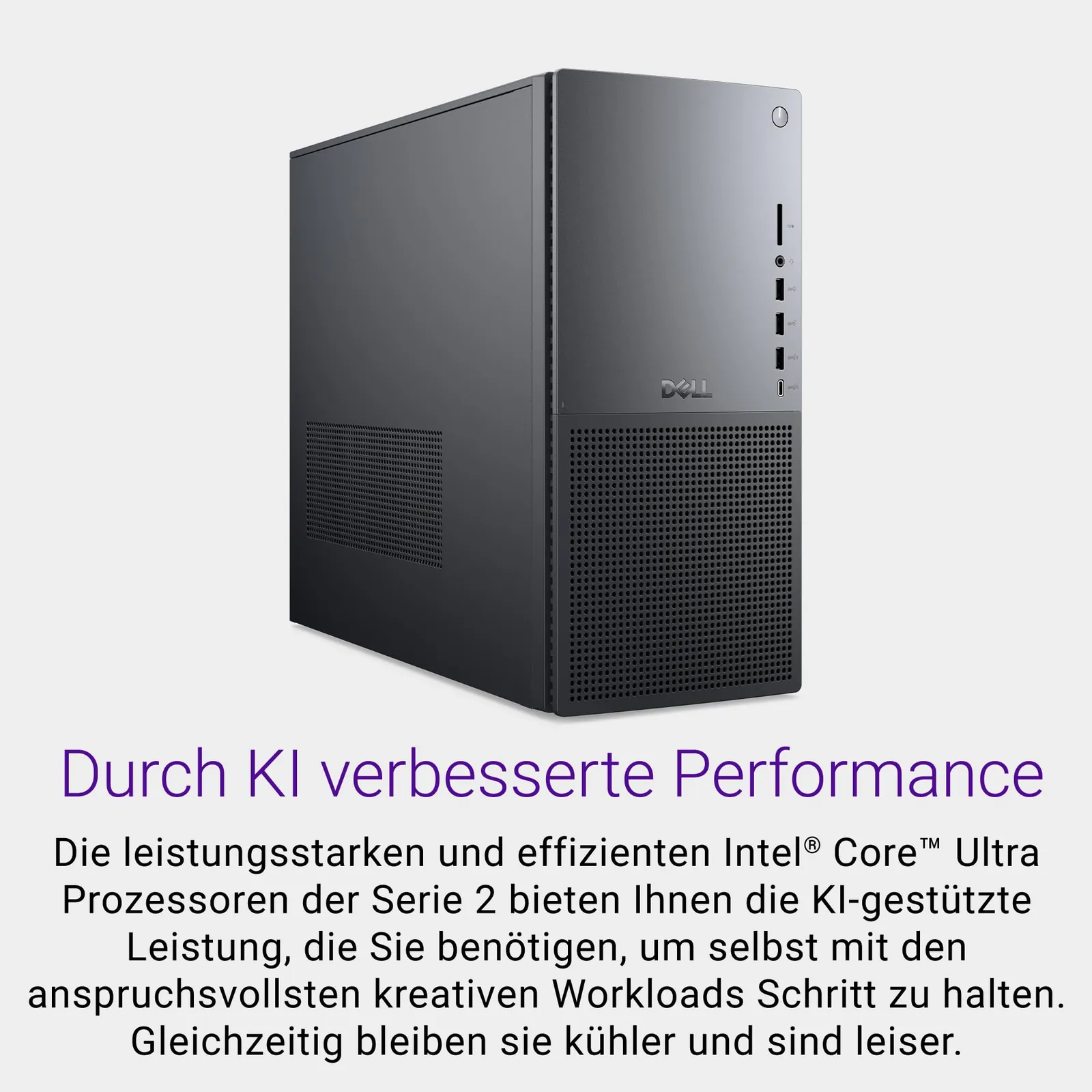 Dell Tower Plus EBT2250 lauaarvuti – Intel Core Ultra 7 — lähivaade detailidele