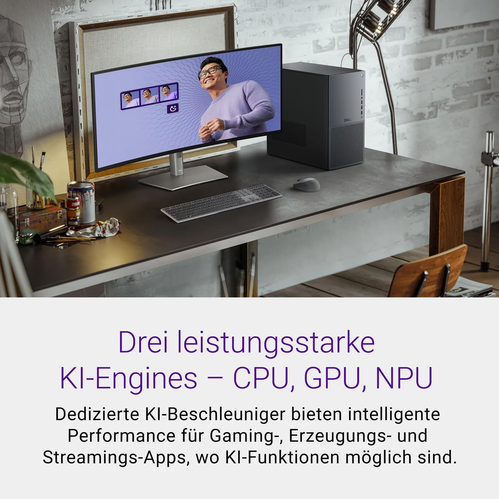 Dell Tower Plus EBT2250 lauaarvuti – Intel Core Ultra 7 — kasutuskontekst