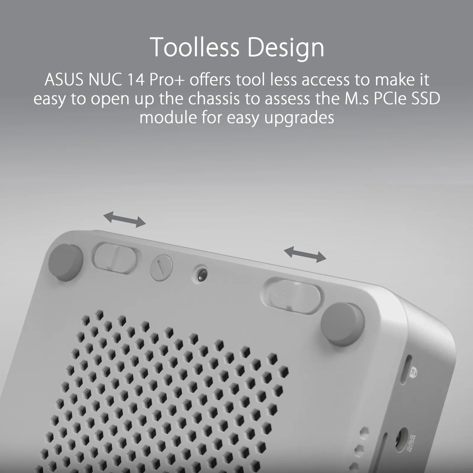 ASUS NUC 14 Pro+ Mini-PC Barebone – Kompaktne Jõudlus — komplekti sisu