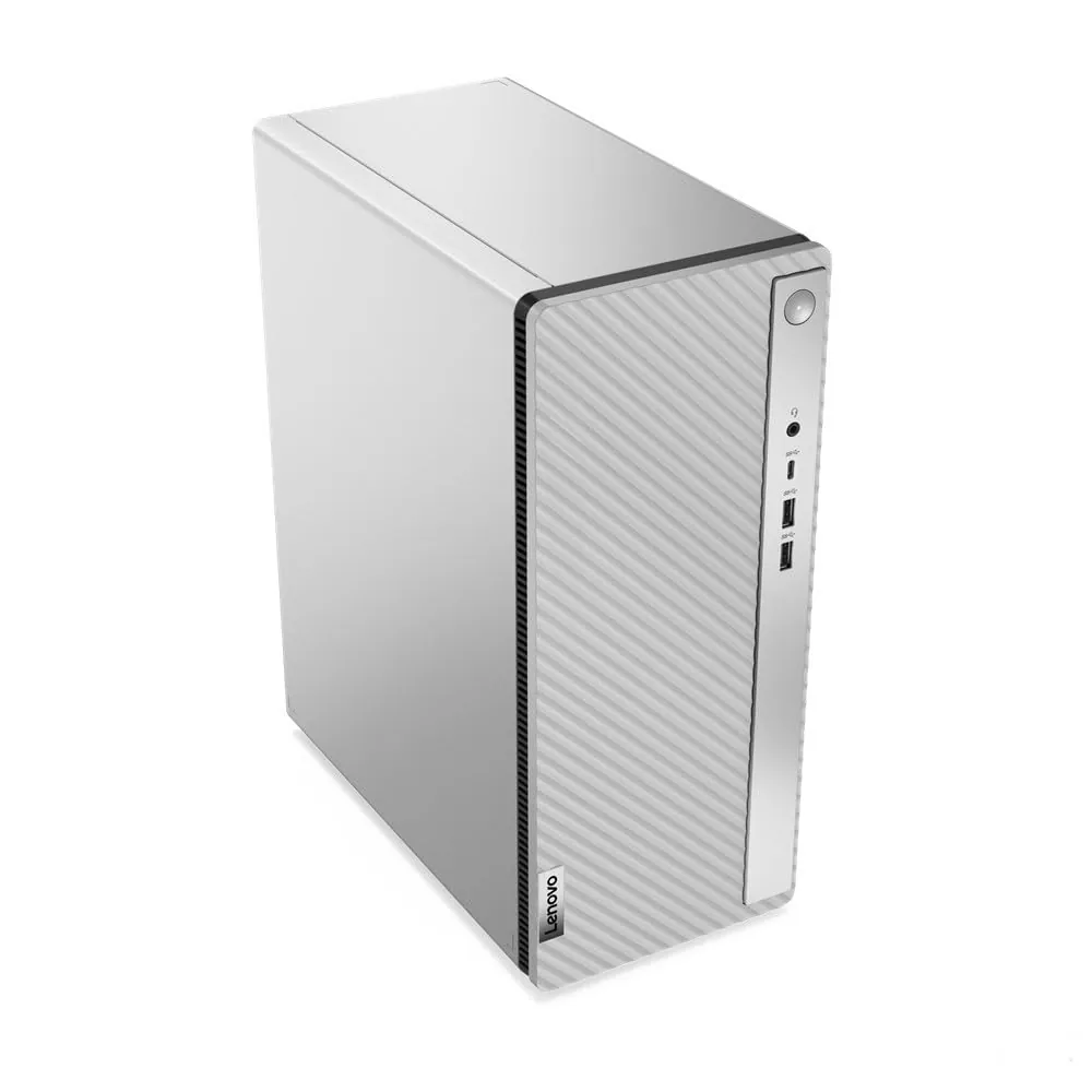 Lenovo IdeaCentre 5 lauaarvuti — eestvaade ja pordid