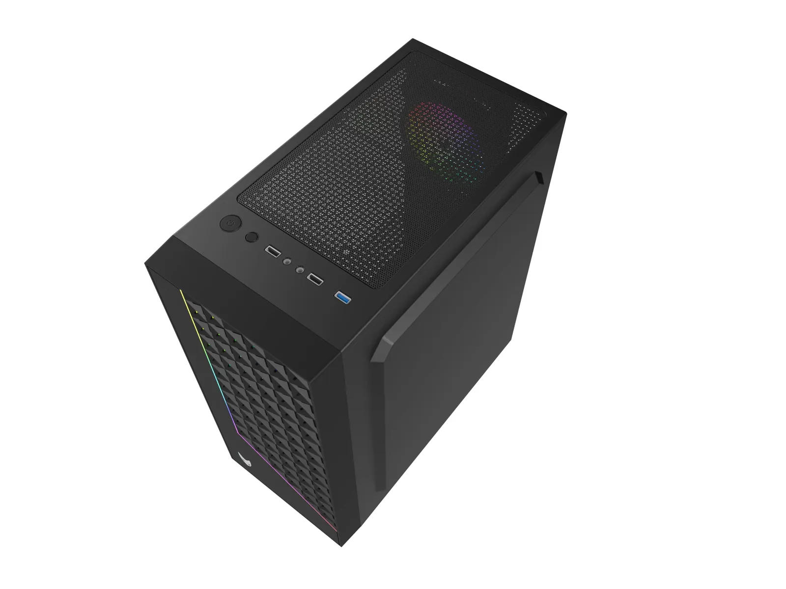 Oversteel Iridium Gaming PC korpus – ATX, mATX, ITX — taga- või küljevaade