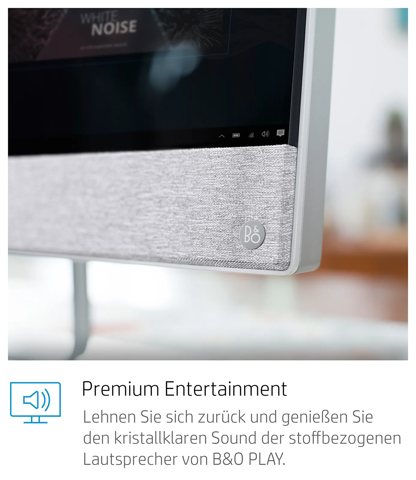 HP 27-r052ng All-in-One lauaarvuti — taga- või küljevaade
