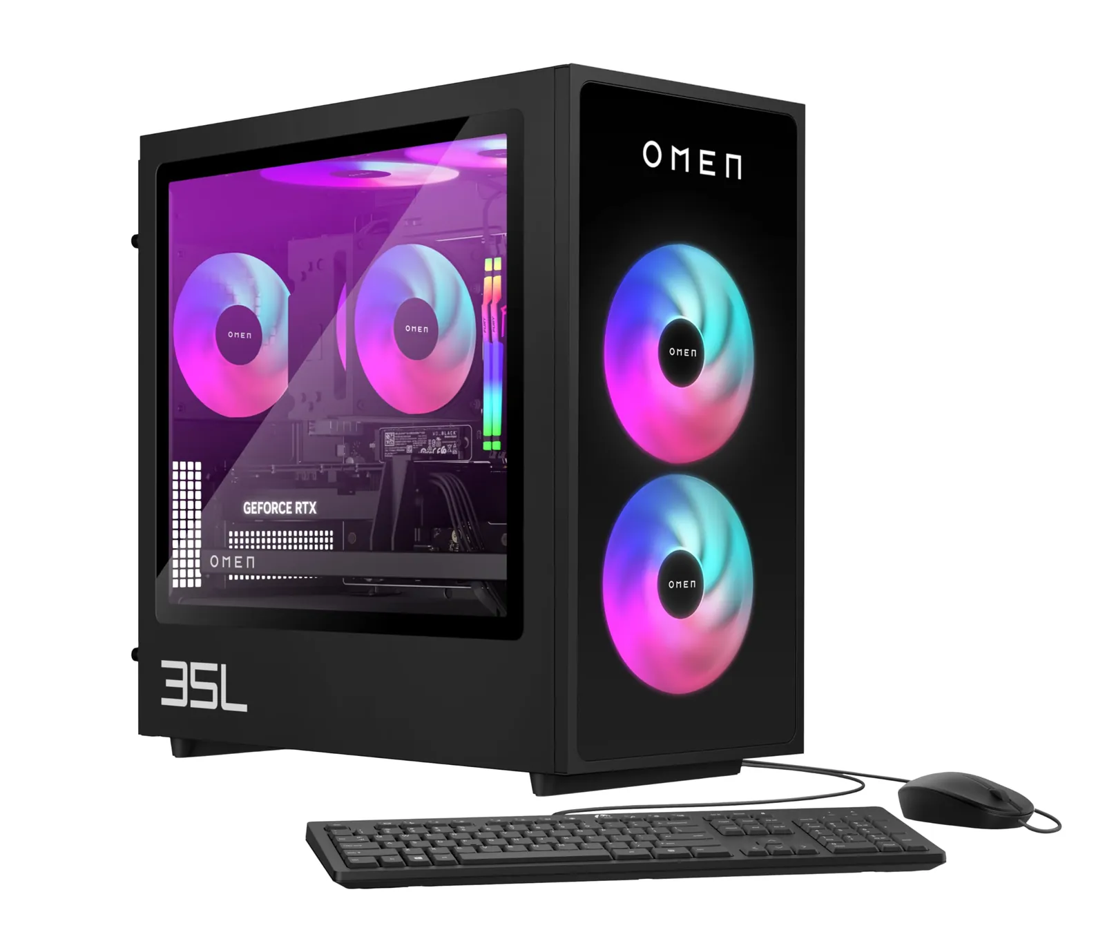 HP Omen GT16-0274ng 35L Gaming PC — taga- või küljevaade