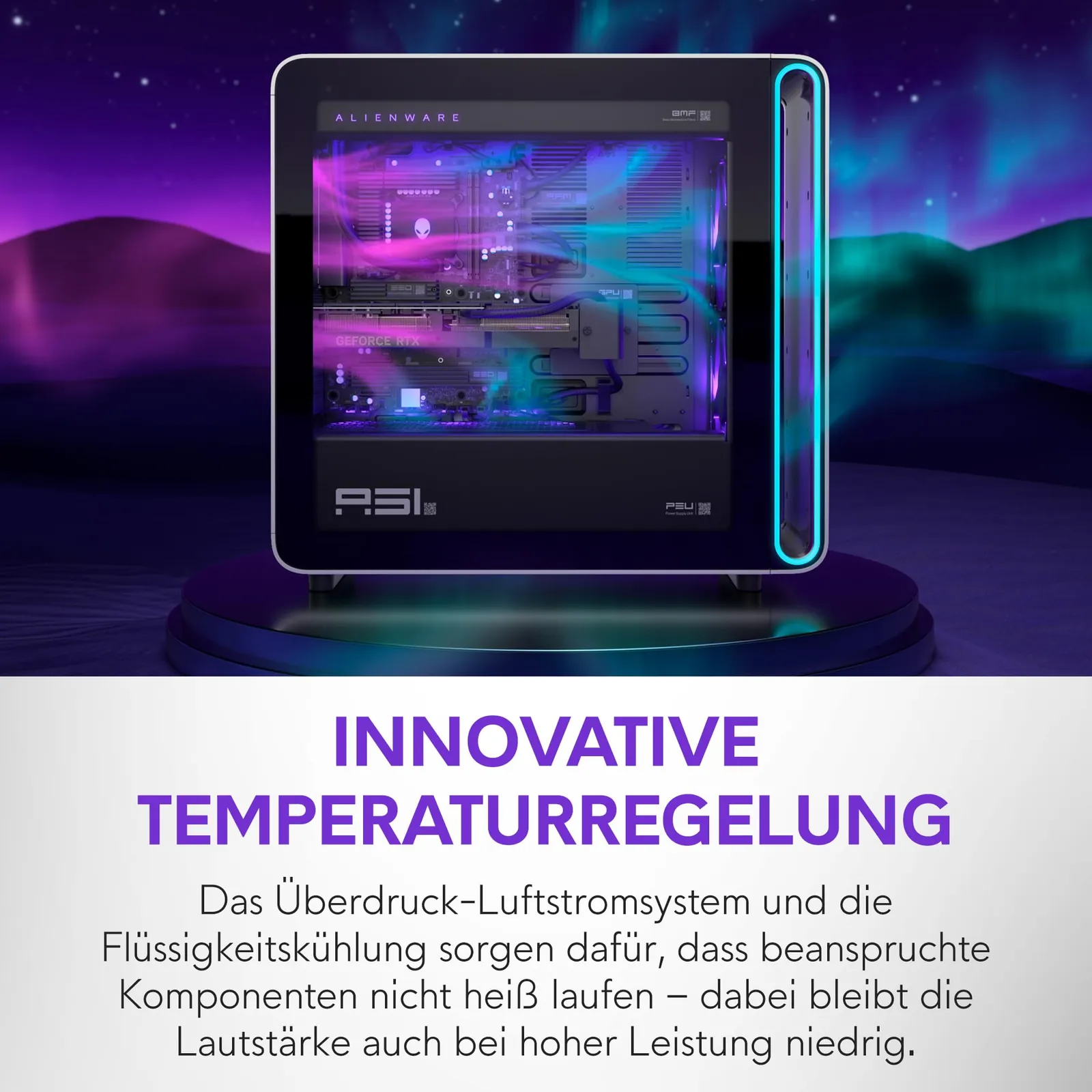 Alienware Area-51 Gaming Lauaarvuti – Intel Ultra 9 — lähivaade detailidele