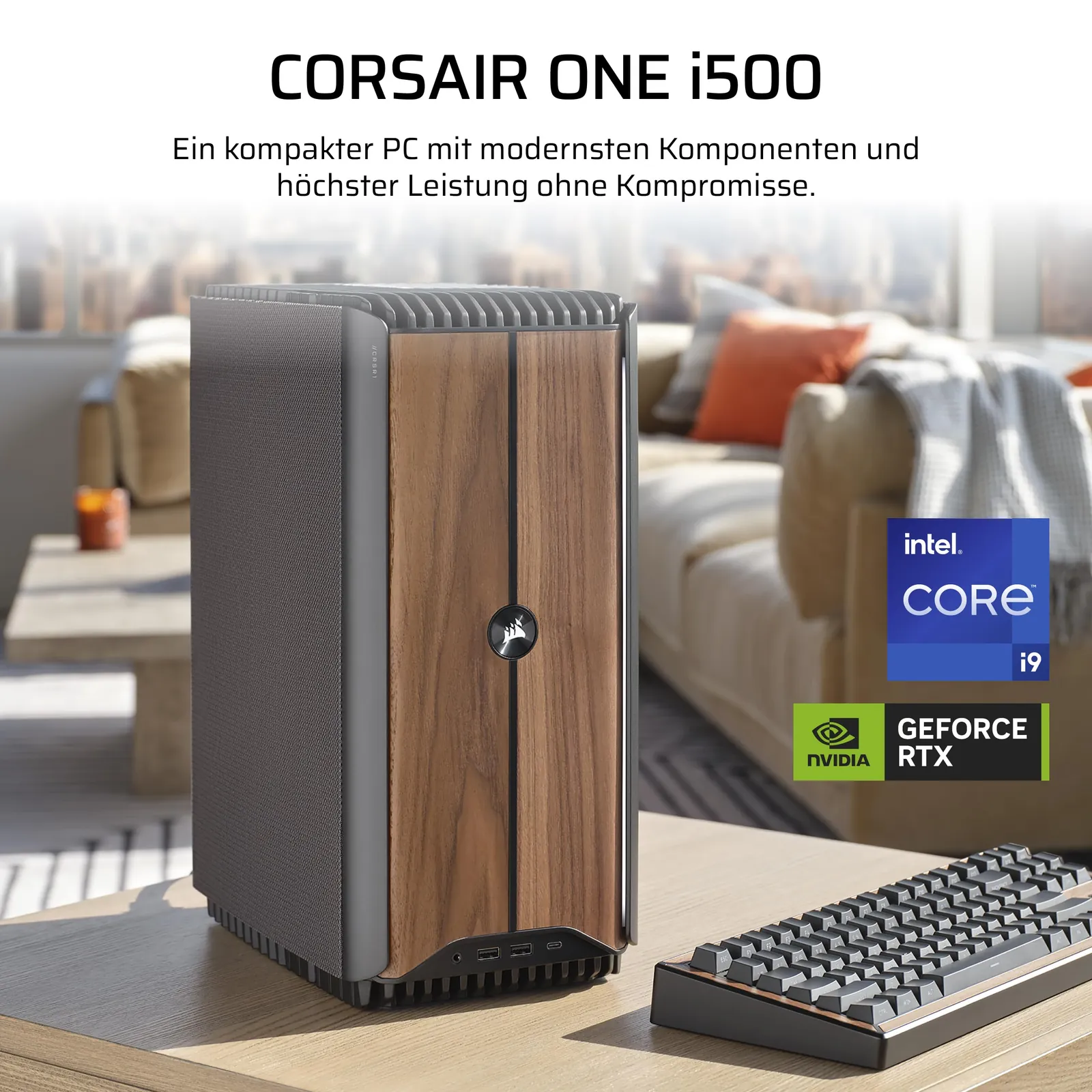 Corsair ONE i500 Mänguarvuti i9-14900K RTX 4080 SUPER — lähivaade detailidele