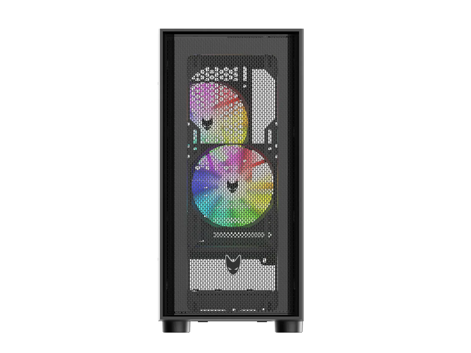 Oversteel Aeris Gaming PC korpus Micro ATX/ITX — lähivaade detailidele