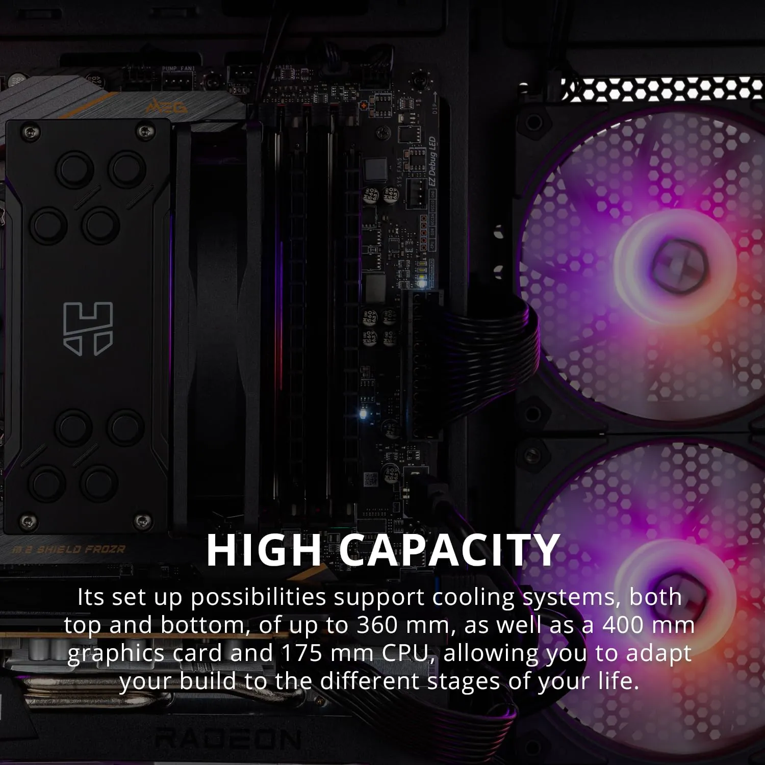NOX Hummer Astra NEO Black ATX Mid-Tower korpus — taga- või küljevaade