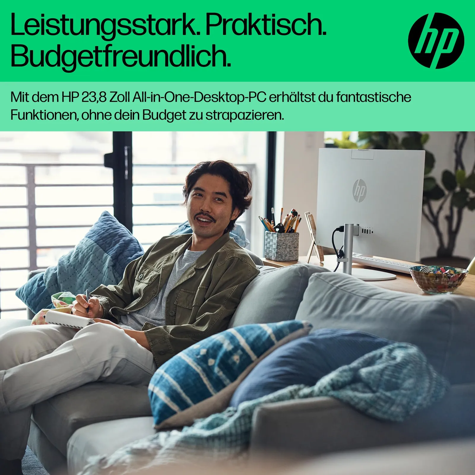 HP All-in-One PC 23,8" FHD i5-1335U — kasutuskontekst