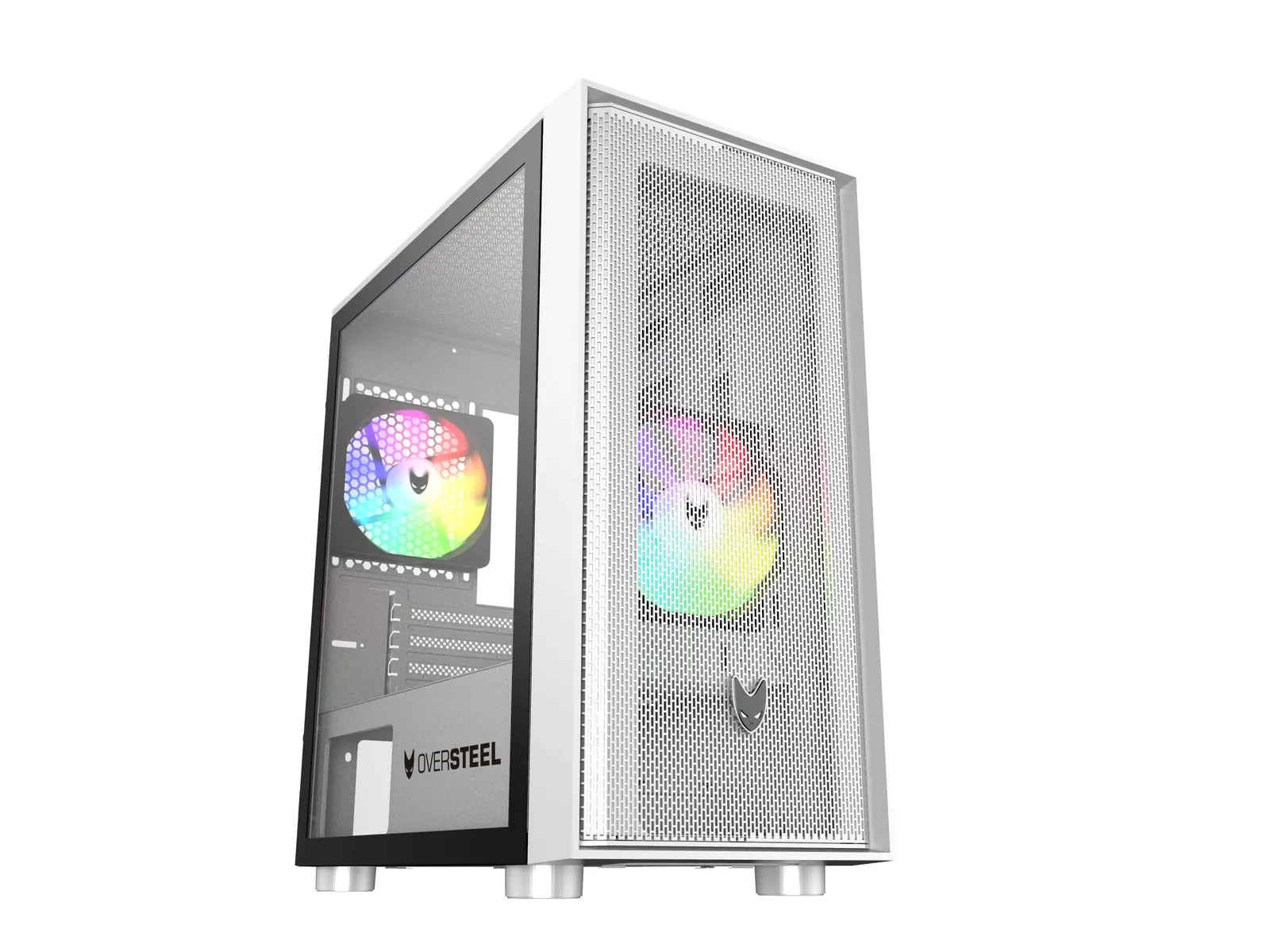 Oversteel Aeris valge Micro ATX/ITX arvutikorpus — peamine toote vaade