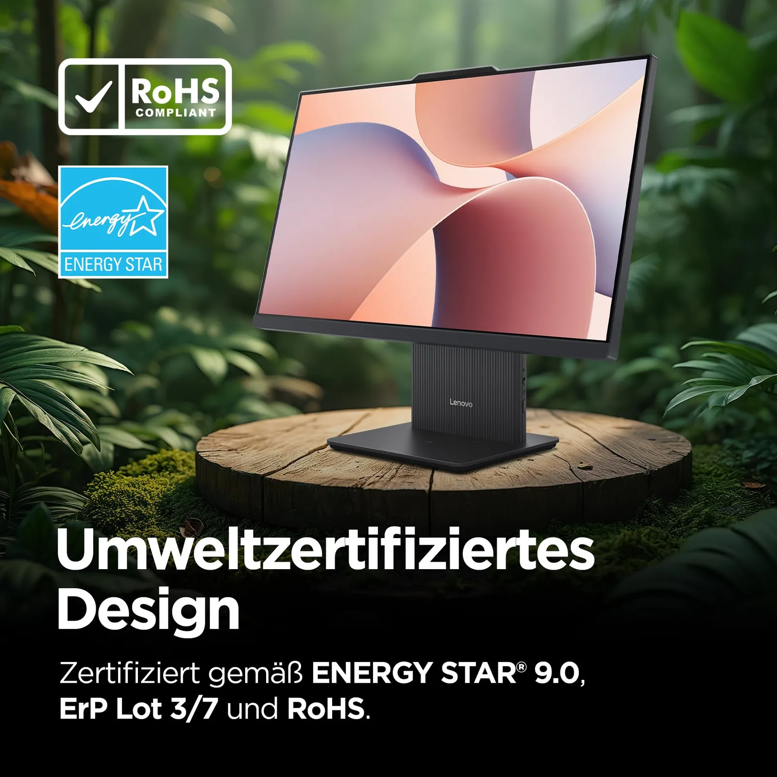 Lenovo IdeaCentre AIO 24PC | 23.8" FHD | Ryzen 5 — eestvaade ja pordid
