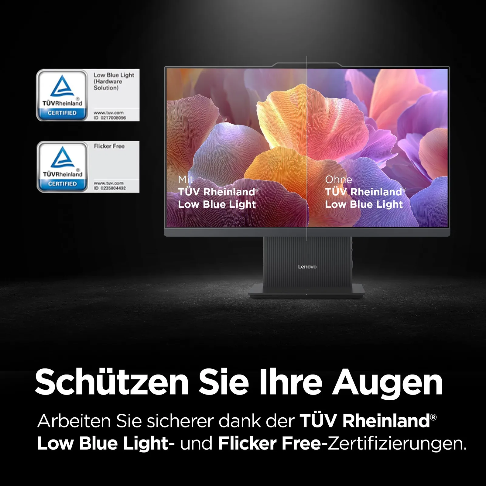 Lenovo IdeaCentre AIO 24PC | 23.8" FHD | Ryzen 5 — taga- või küljevaade