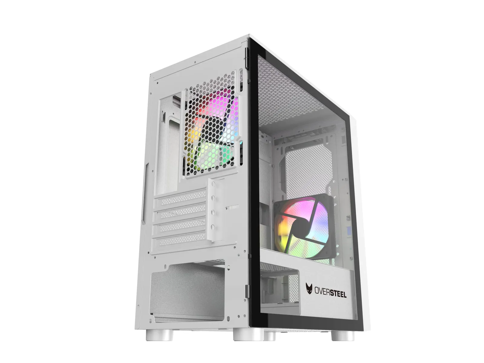 Oversteel Aeris valge Micro ATX/ITX arvutikorpus — kasutuskontekst
