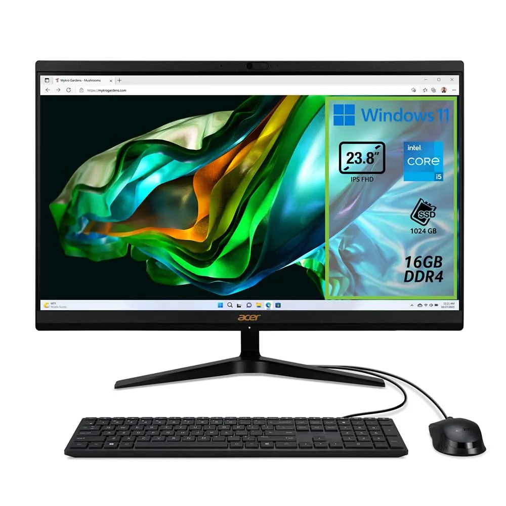 Acer Aspire C24 – 1800 All-in-One arvuti — peamine toote vaade