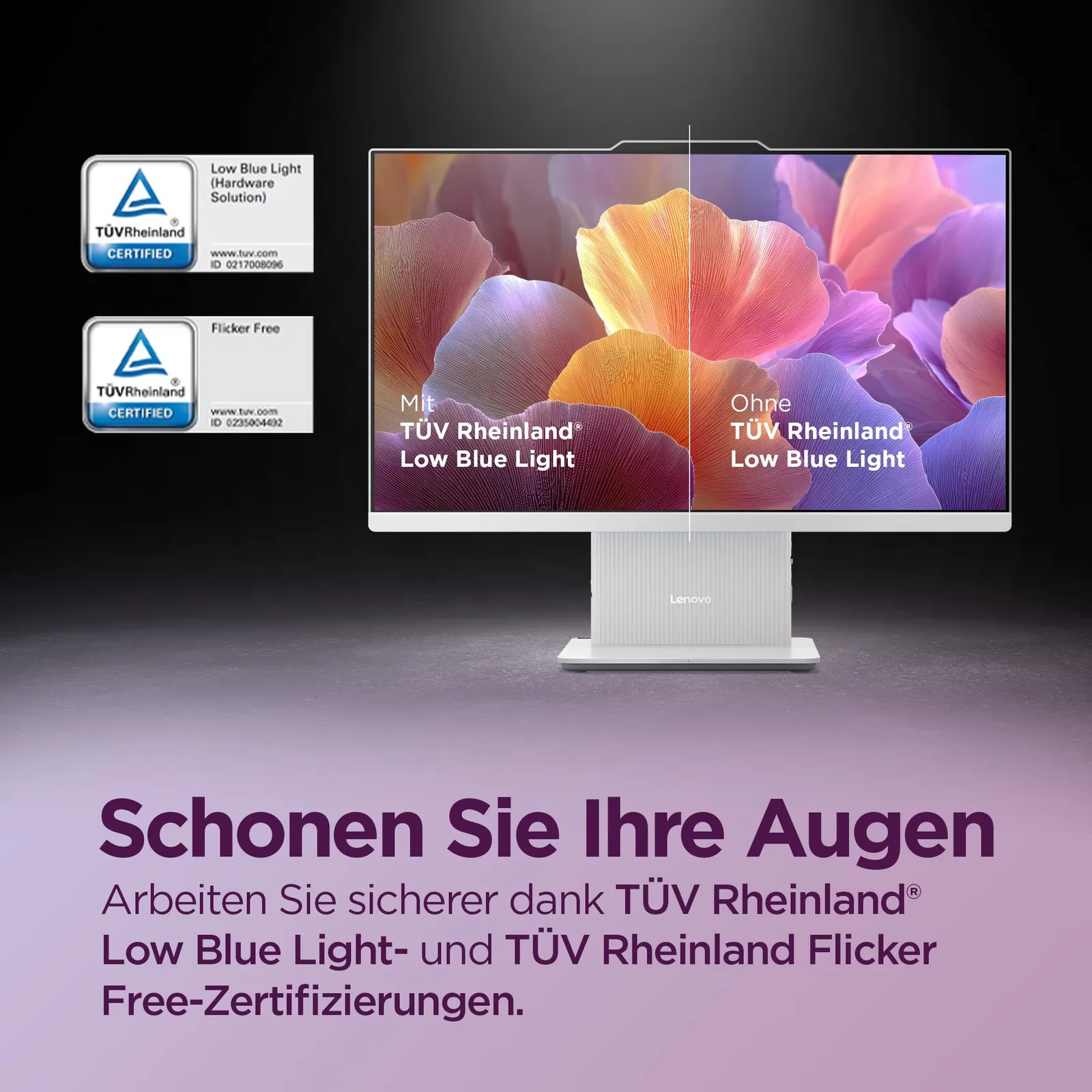 Lenovo IdeaCentre AIO 24PC: Ryzen 7, 16GB RAM, 1TB SSD — taga- või küljevaade