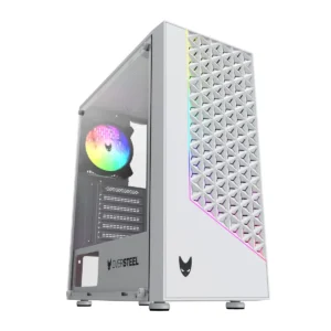 Oversteel Iridium Gaming PC korpus valge — peamine toote vaade