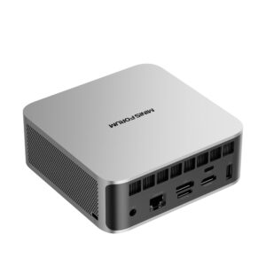 Minisforum AI X1-255 mini PC hõbedane alumiiniumkorpus