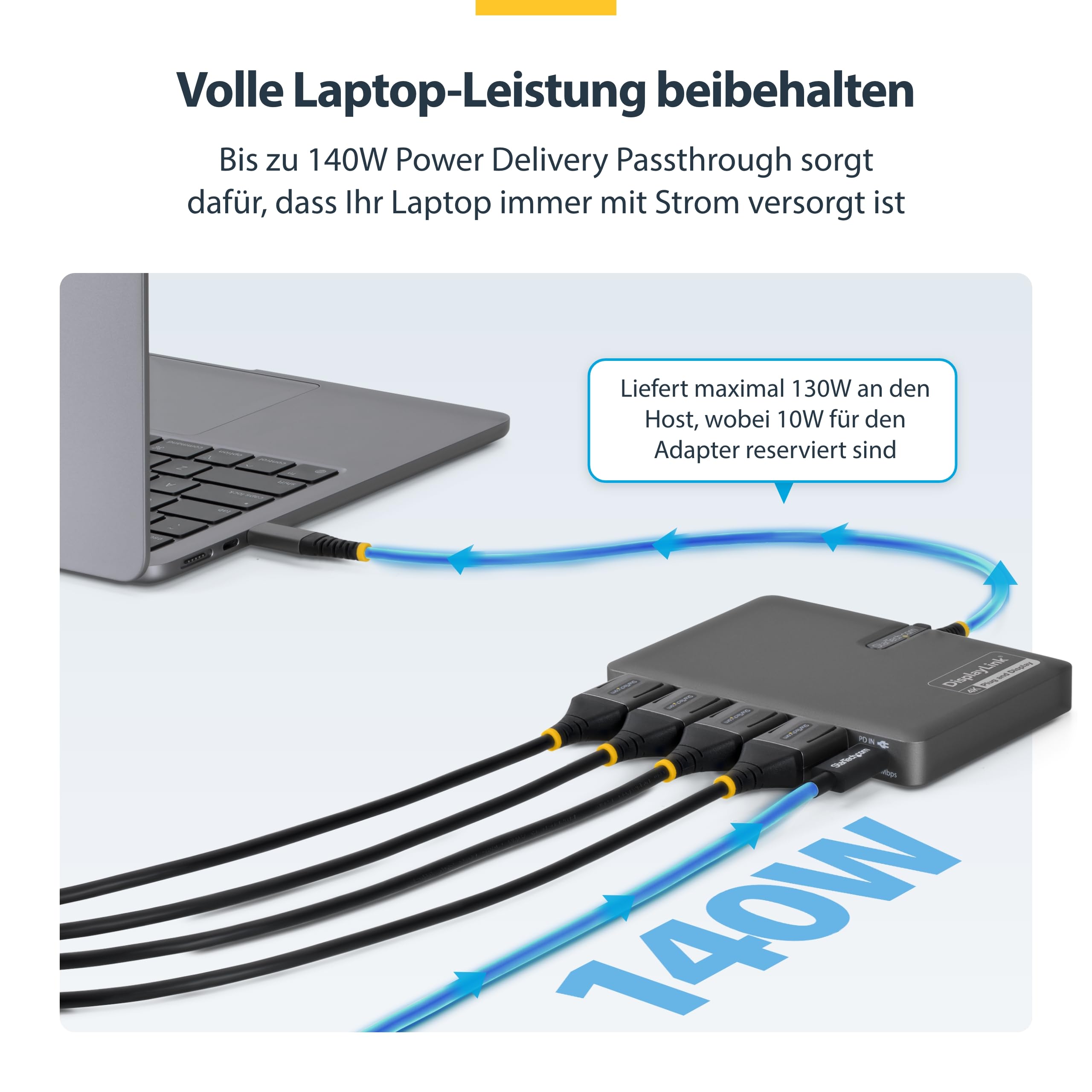 StarTech 4 × DisplayPort USB-C adapter