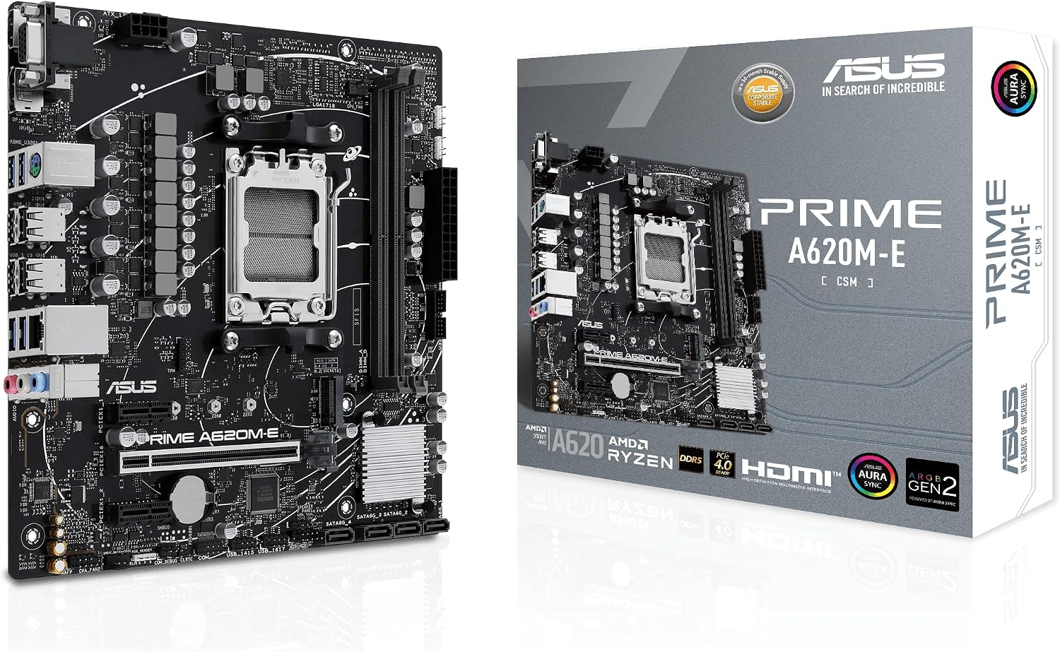ASUS Prime A620M-E-CSM emaplaat pealtvaates