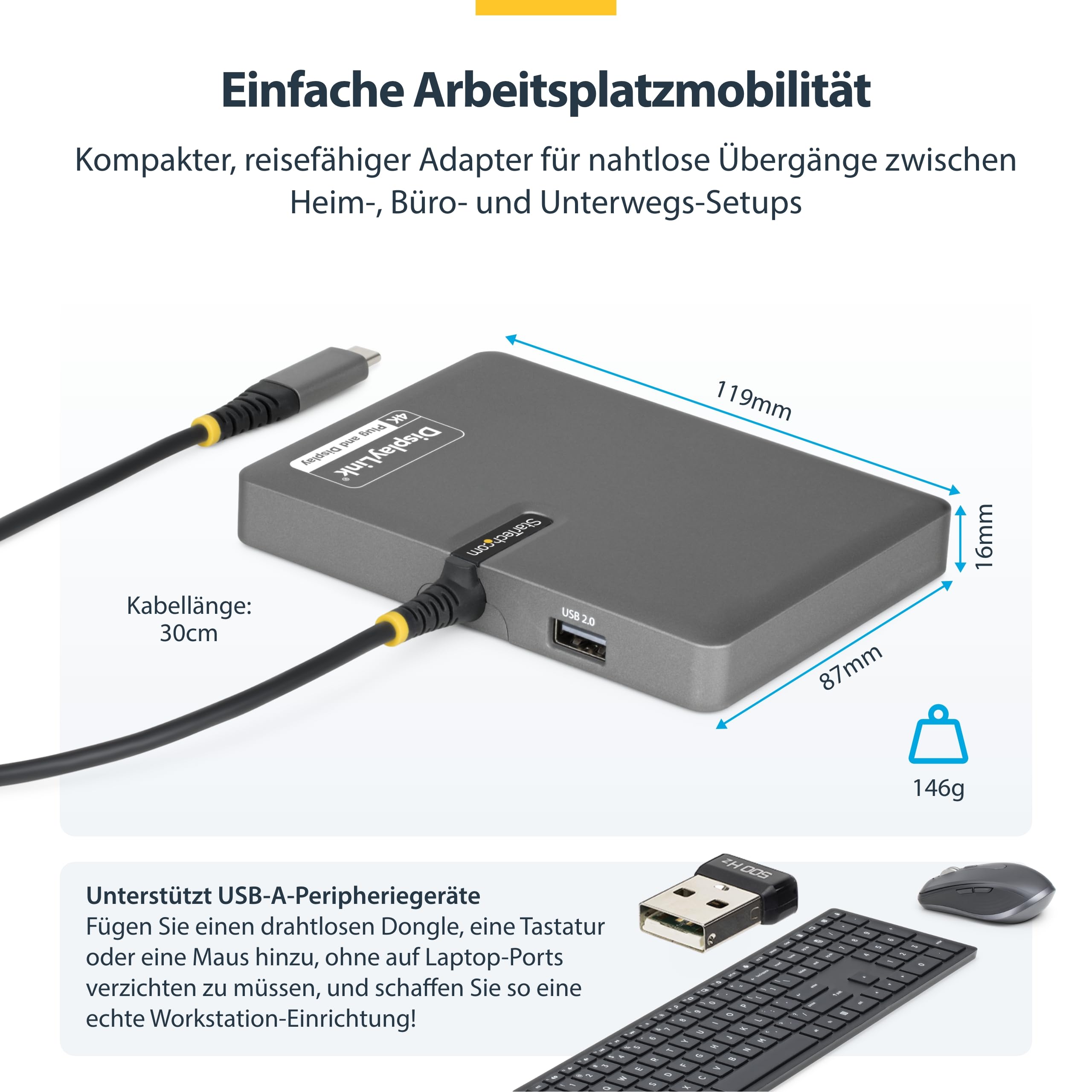 StarTech USB-C adapter 140 W laadimisega